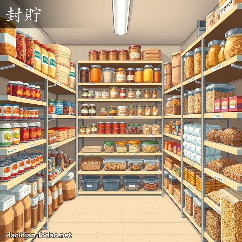 封貯 - 國語大辭典配圖