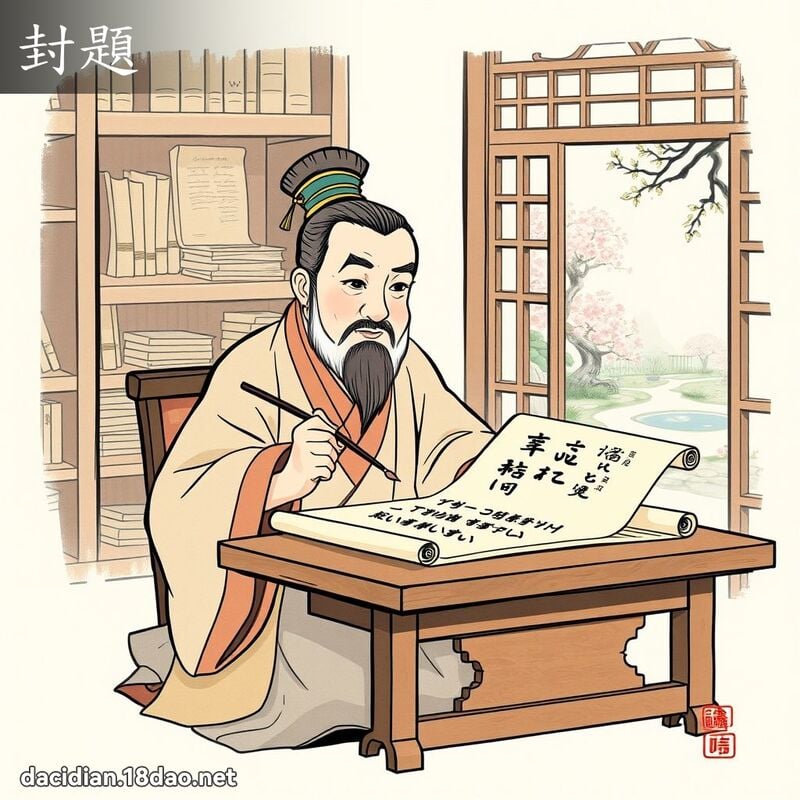 封題 - 國語大辭典配圖