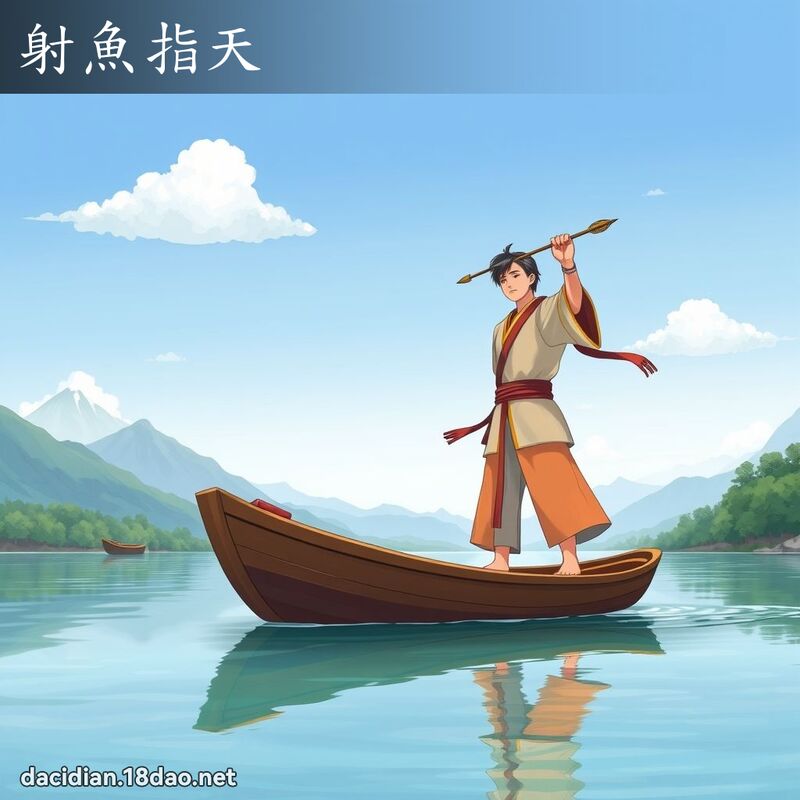 射魚指天 - 國語大辭典配圖