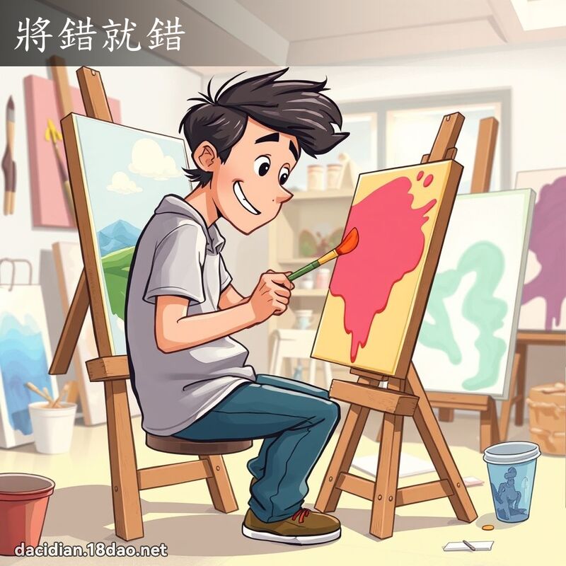 將錯就錯 - 國語大辭典配圖