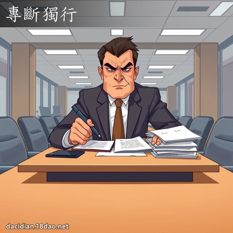 專斷獨行 - 國語大辭典配圖