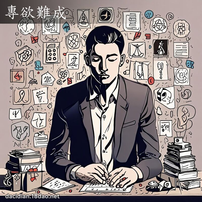 专欲难成 - 国语大辞典配图