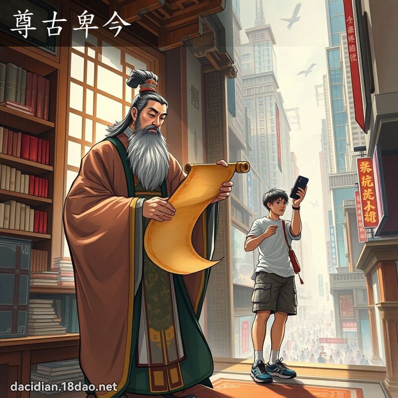 尊古卑今 - 国语大辞典配图