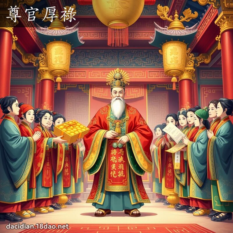 尊官厚禄 - 国语大辞典配图
