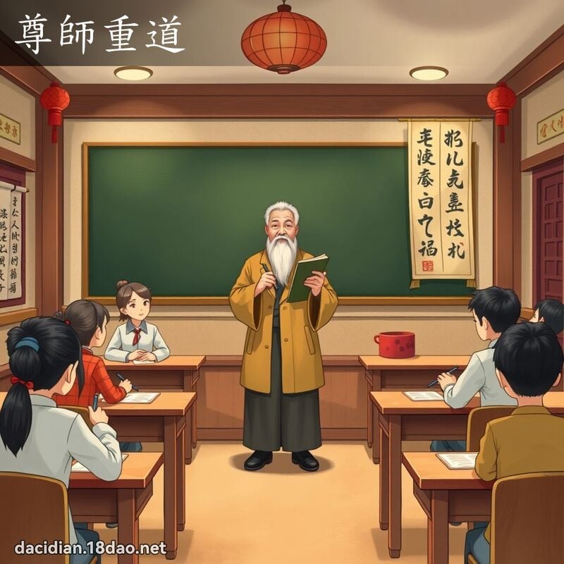 尊师重道 - 国语大辞典配图