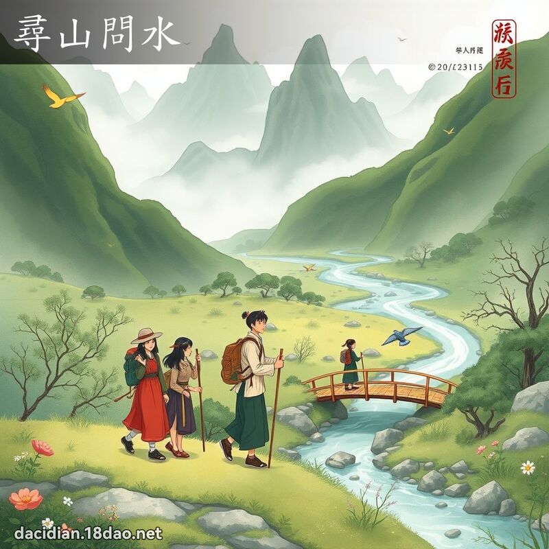 寻山问水 - 国语大辞典配图
