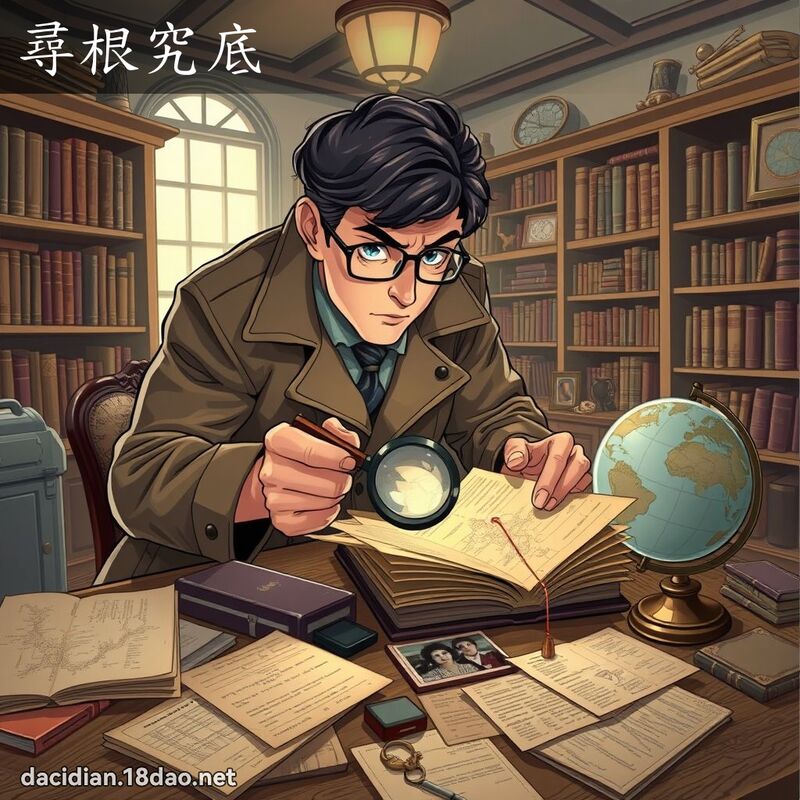 尋根究底 - 國語大辭典配圖