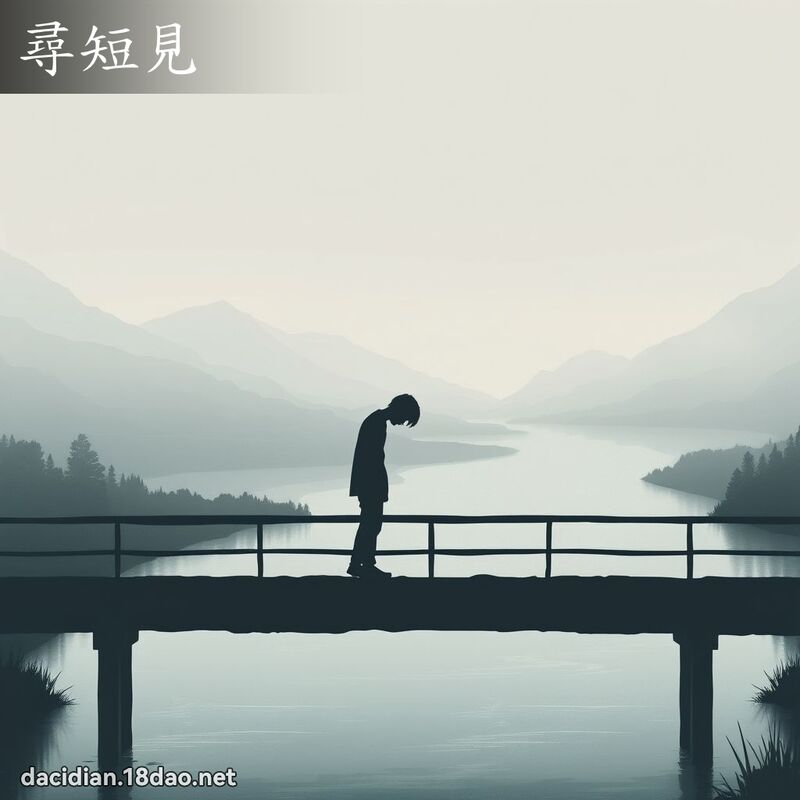 寻短见 - 国语大辞典配图