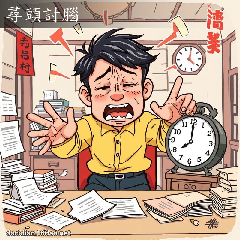 寻头討脑 - 国语大辞典配图