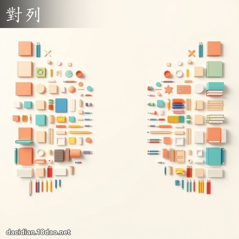 對列 - 國語大辭典配圖
