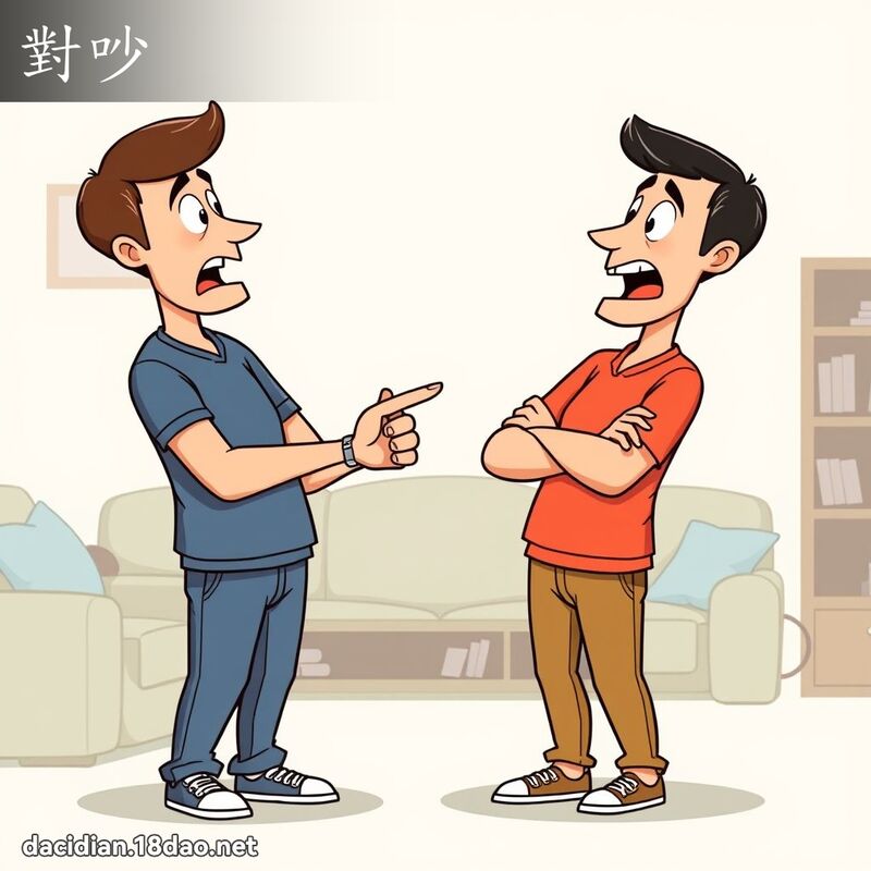 對吵 - 國語大辭典配圖