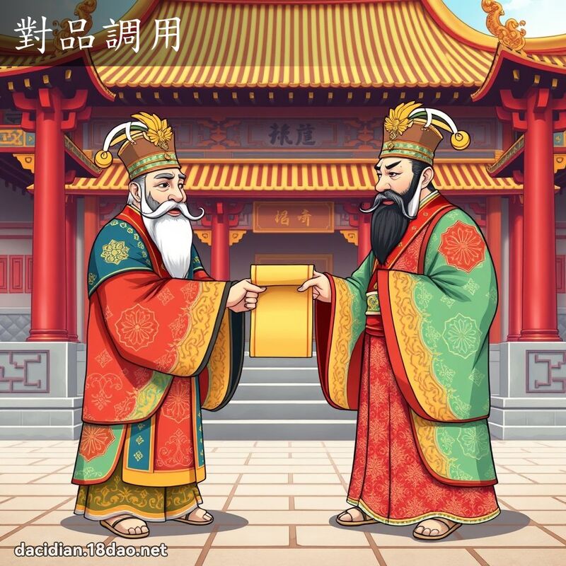 對品調用 - 國語大辭典配圖