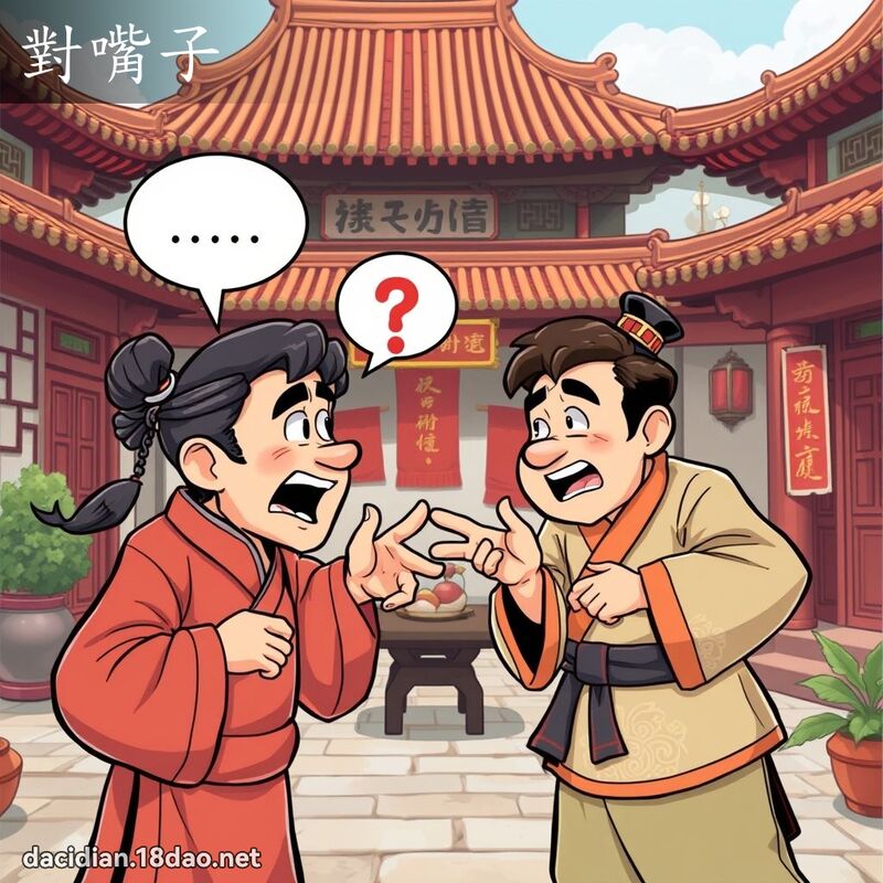 对嘴子 - 国语大辞典配图