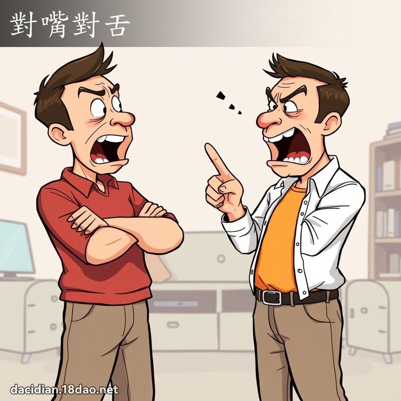對嘴對舌 - 國語大辭典配圖