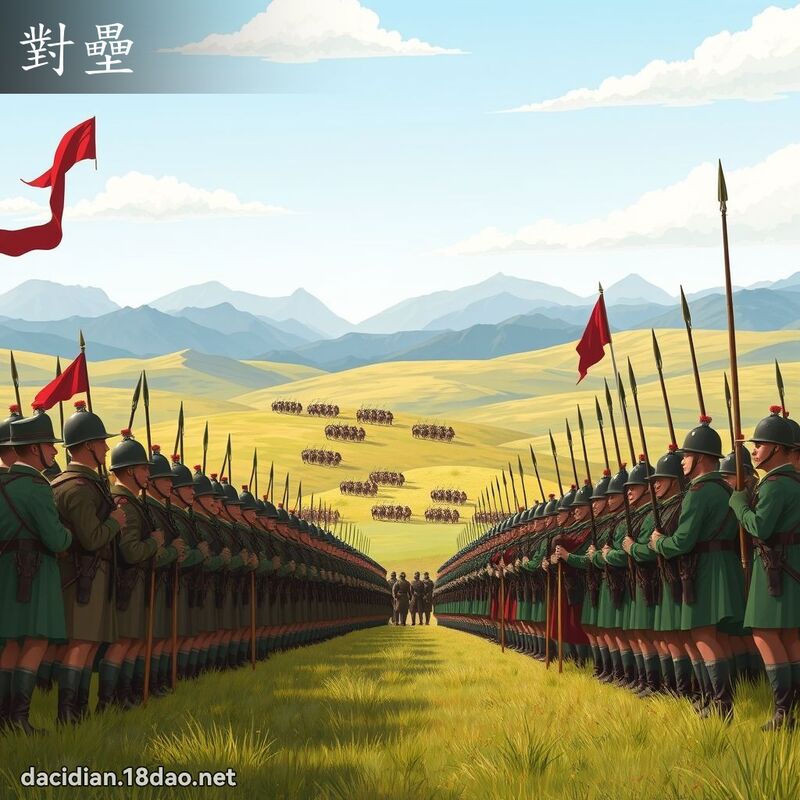 对垒 - 国语大辞典配图
