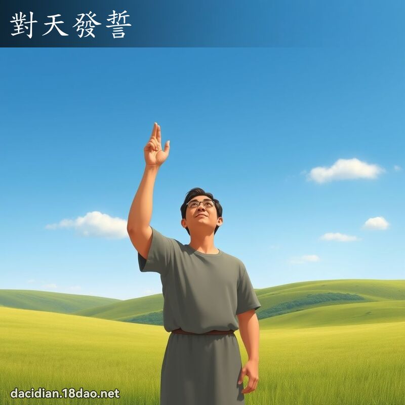 對天發誓 - 國語大辭典配圖
