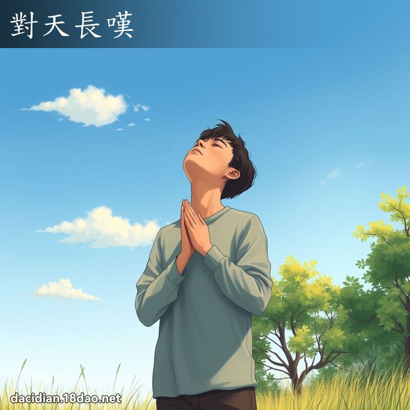 對天長嘆 - 國語大辭典配圖