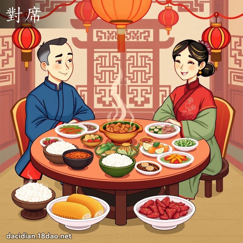 對席 - 國語大辭典配圖