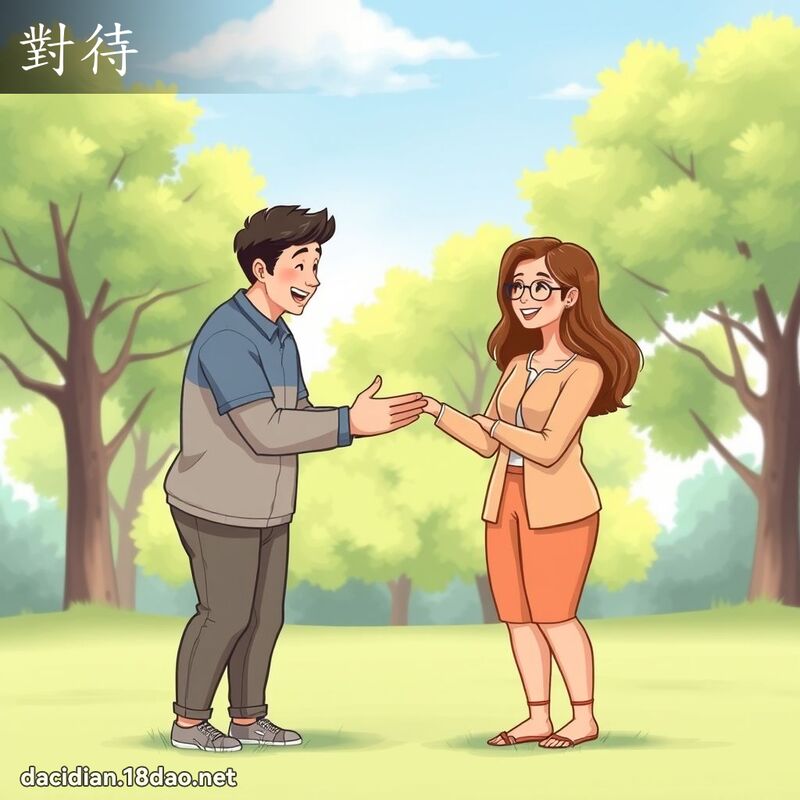 對待 - 國語大辭典配圖