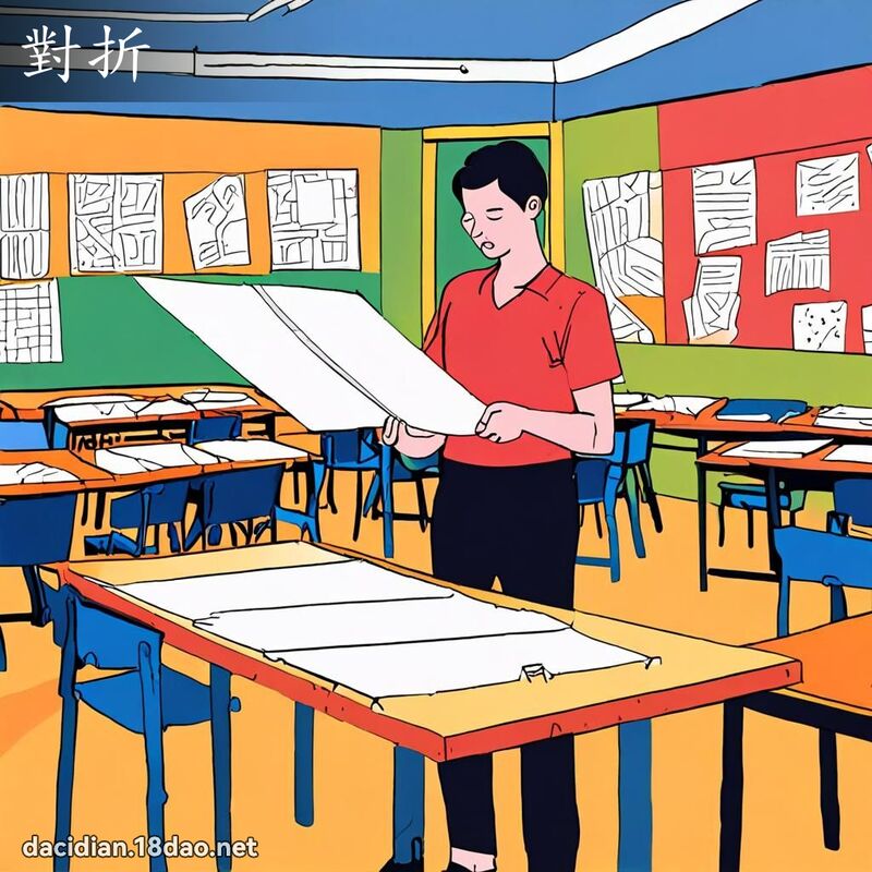 对折 - 国语大辞典配图