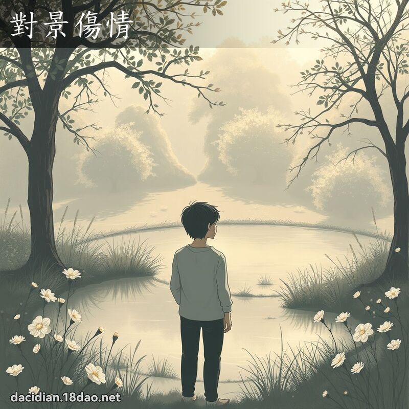 對景傷情 - 國語大辭典配圖
