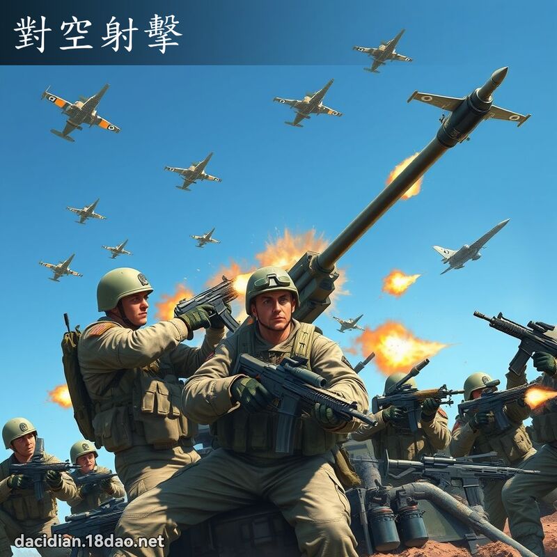 對空射擊 - 國語大辭典配圖