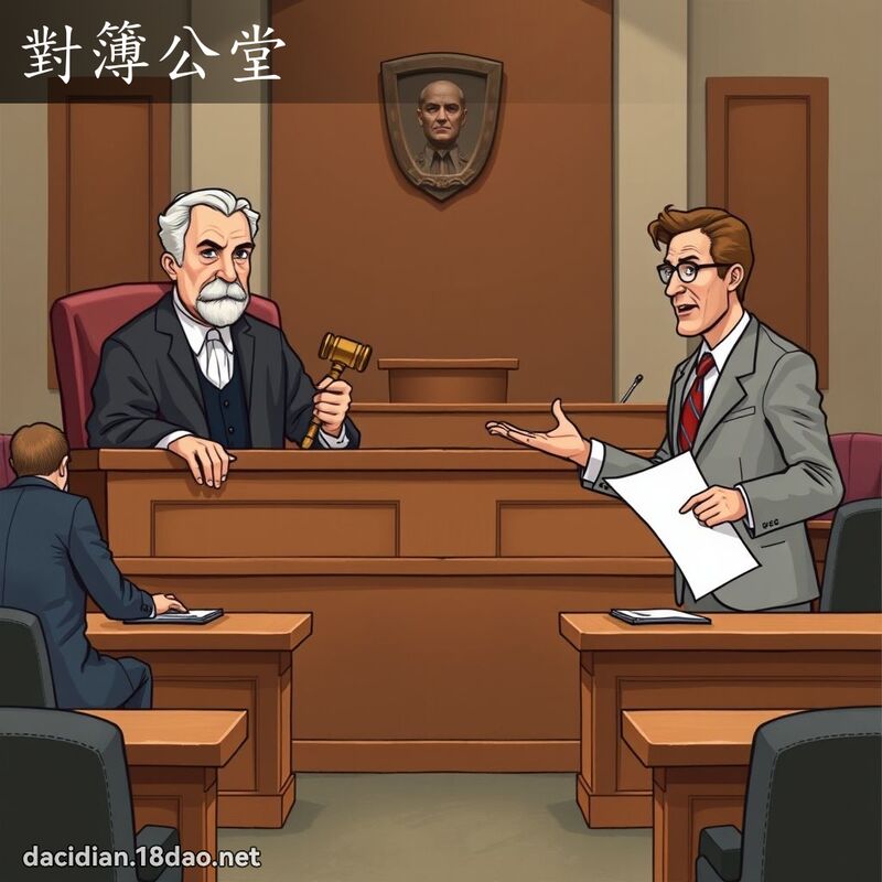 對簿公堂 - 國語大辭典配圖