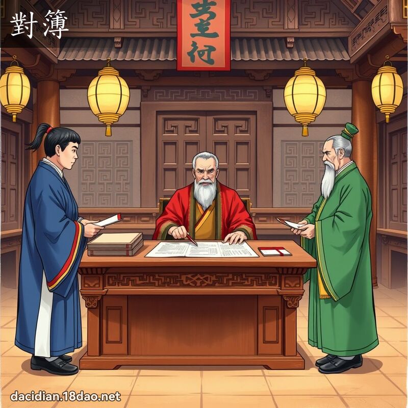 对簿 - 国语大辞典配图
