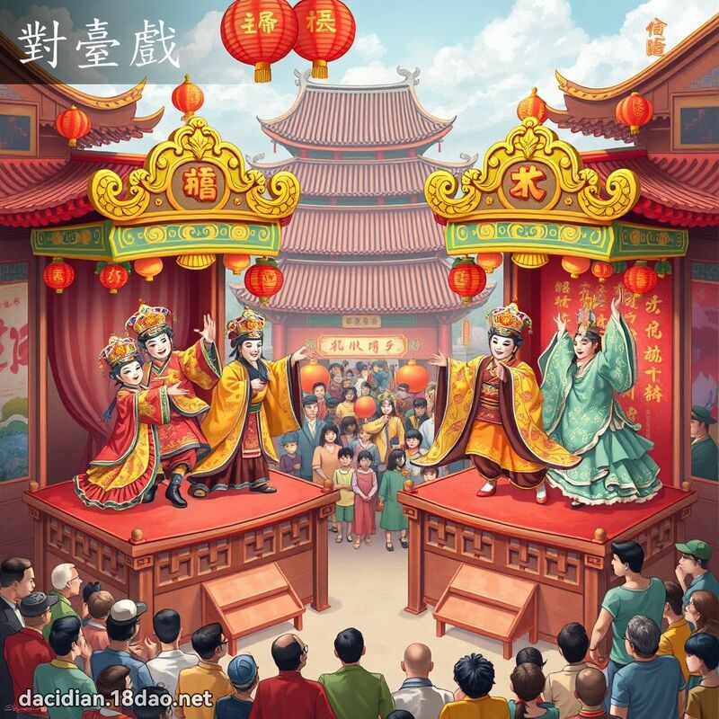 對臺戲 - 國語大辭典配圖