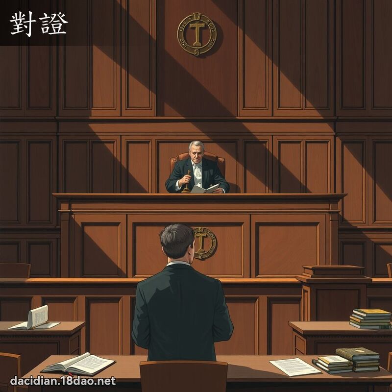 对证 - 国语大辞典配图