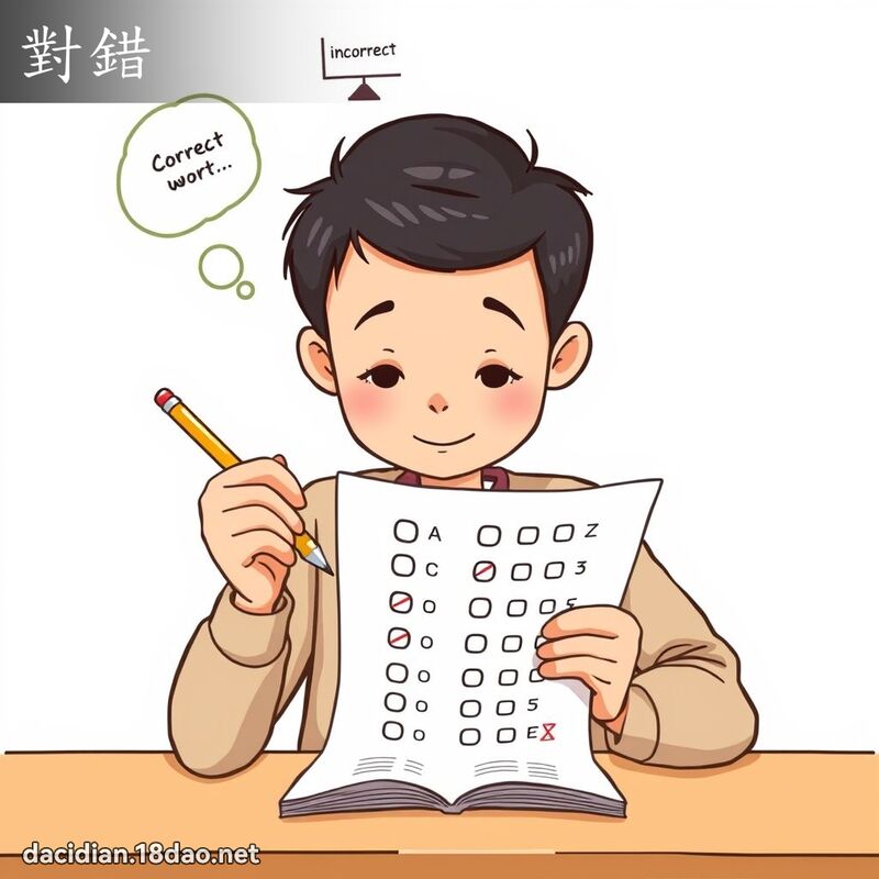 对错 - 国语大辞典配图