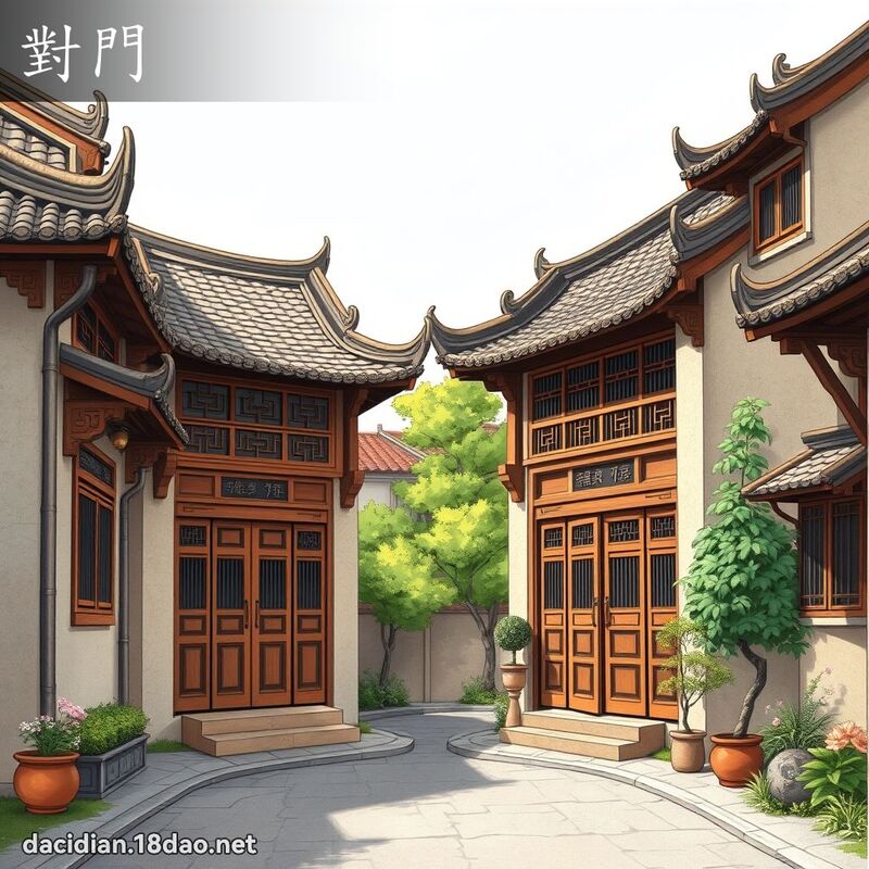 对门 - 国语大辞典配图