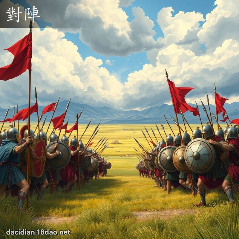 对阵 - 国语大辞典配图