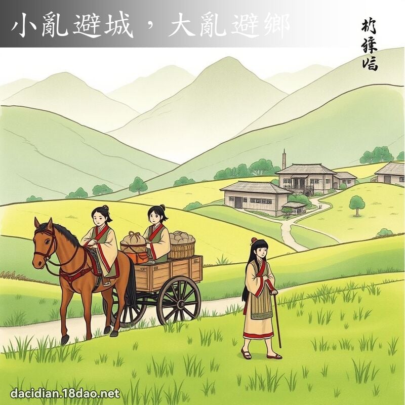小亂避城，大亂避鄉 - 國語大辭典配圖