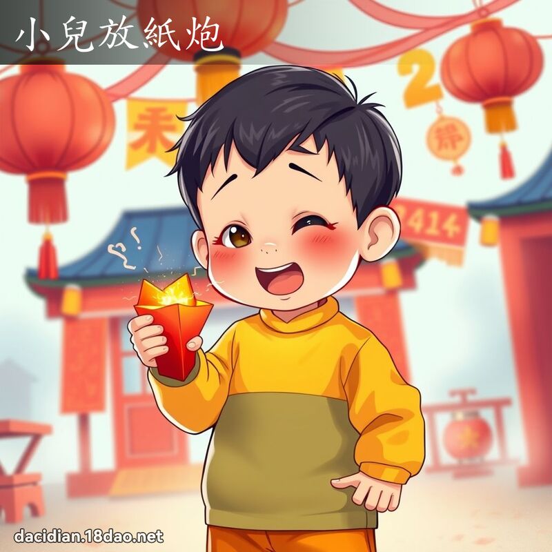小兒放紙炮 - 國語大辭典配圖