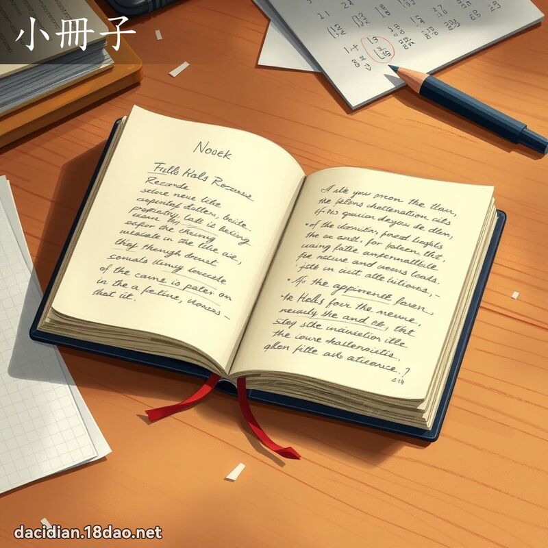 小冊子 - 國語大辭典配圖