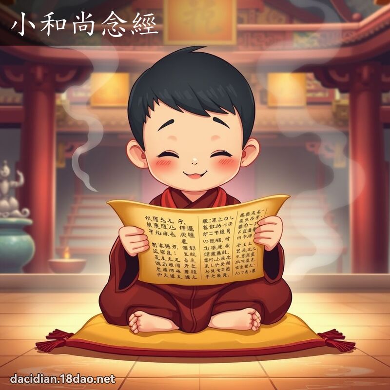 小和尚念经 - 国语大辞典配图