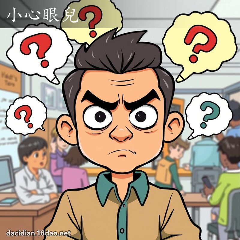 小心眼兒 - 國語大辭典配圖