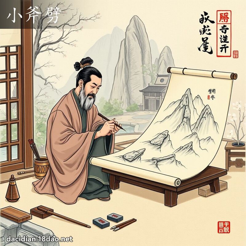小斧劈 - 国语大辞典配图