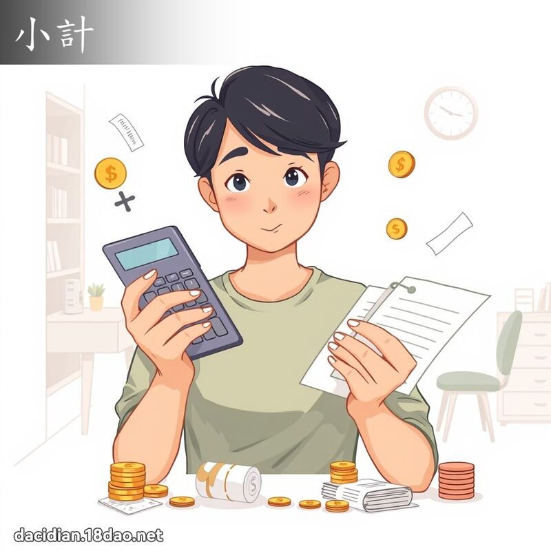 小計 - 國語大辭典配圖