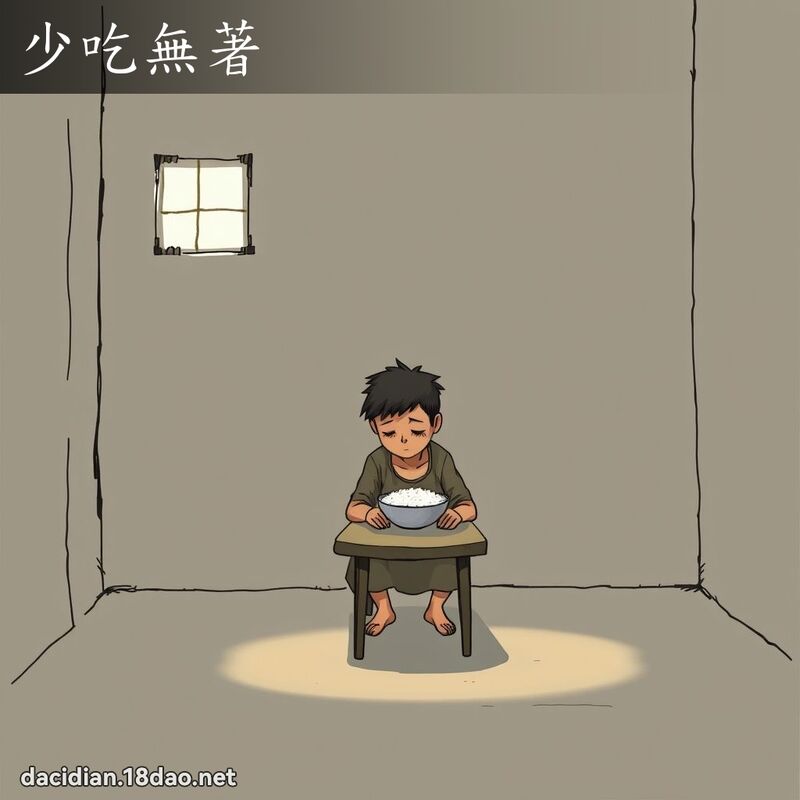 少吃无著 - 国语大辞典配图