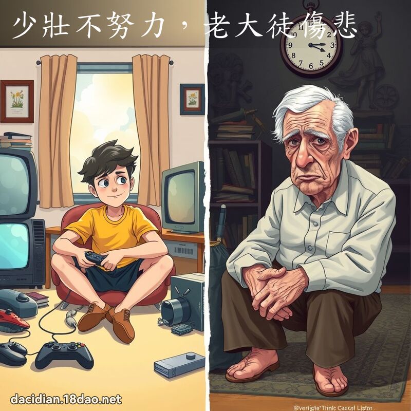 少壮不努力，老大徒伤悲 - 国语大辞典配图