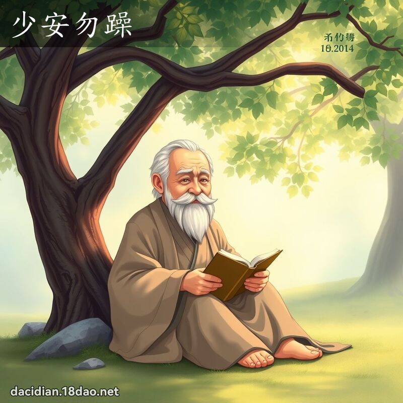 少安勿躁 - 國語大辭典配圖