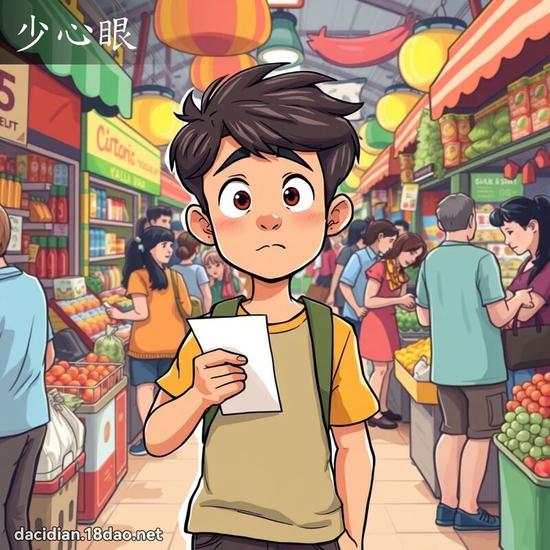 少心眼 - 国语大辞典配图