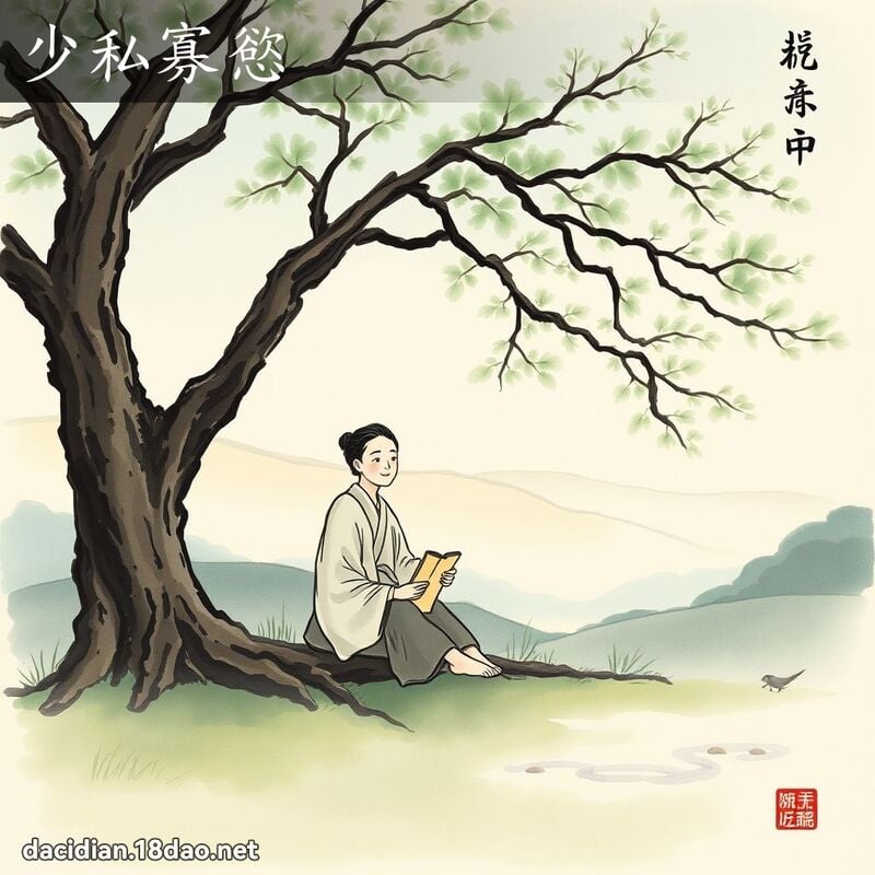 少私寡慾 - 国语大辞典配图