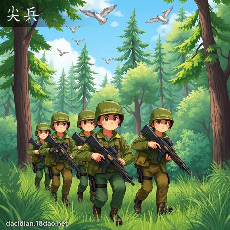 尖兵 - 國語大辭典配圖