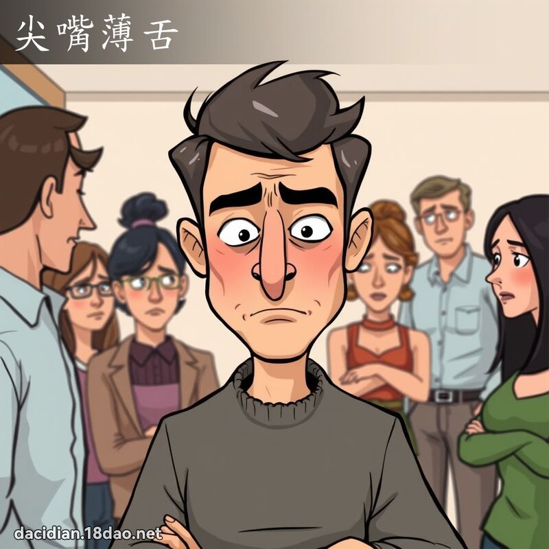 尖嘴薄舌 - 國語大辭典配圖