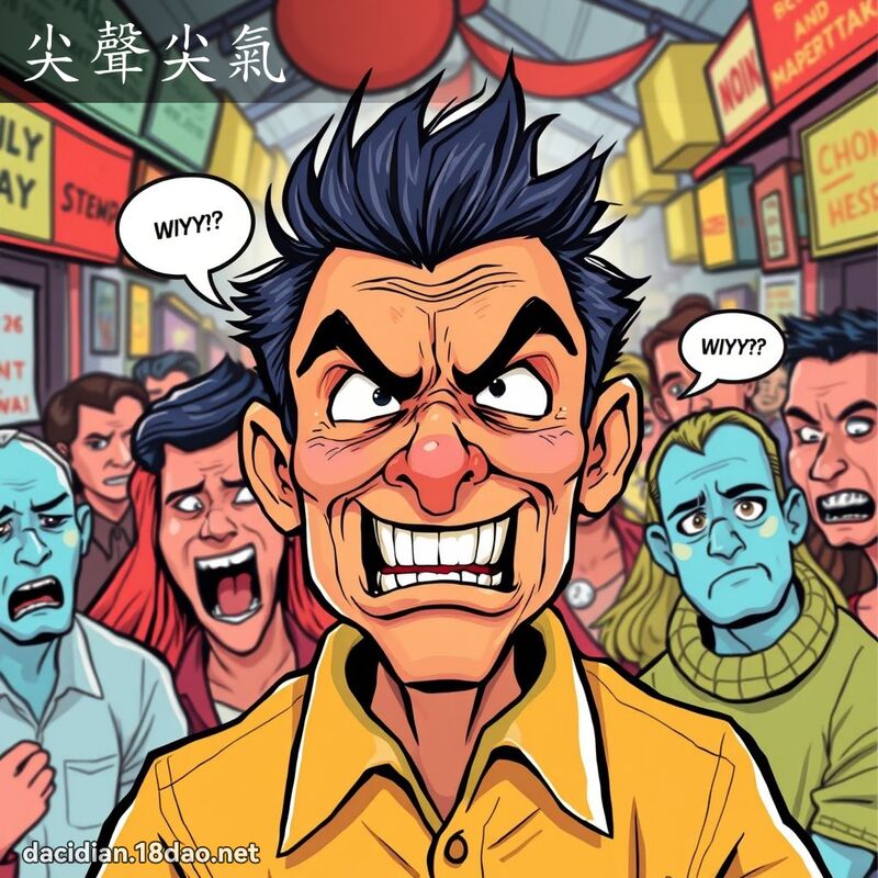 尖声尖气 - 国语大辞典配图