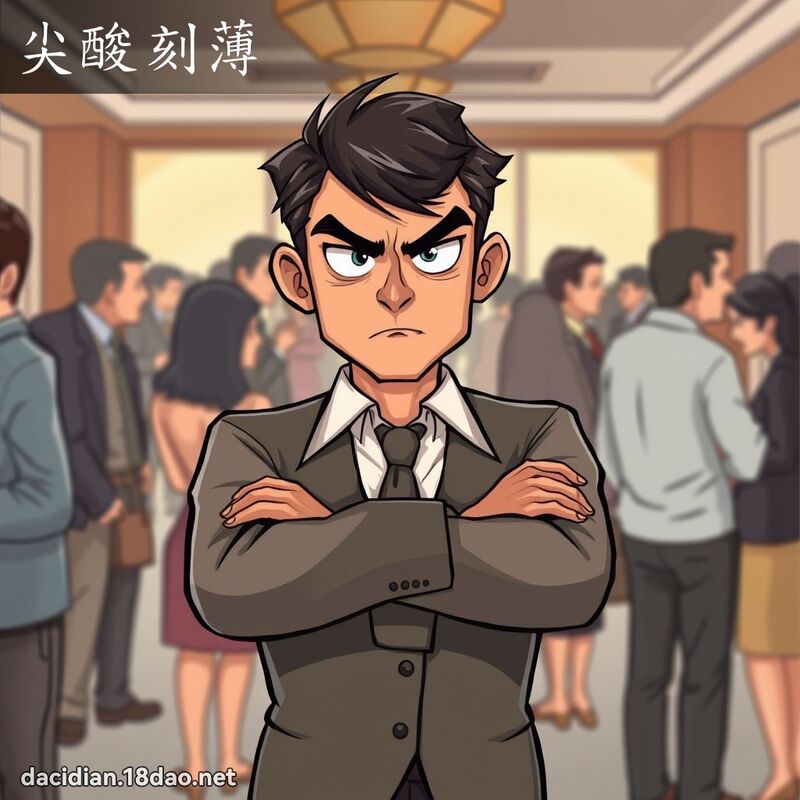 尖酸刻薄 - 國語大辭典配圖