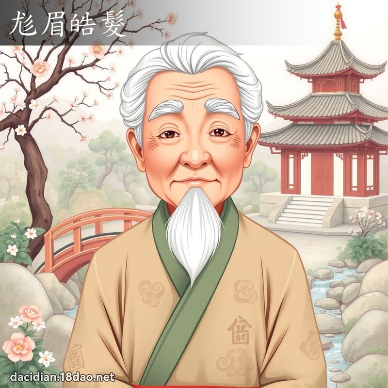 尨眉皓髮 - 國語大辭典配圖